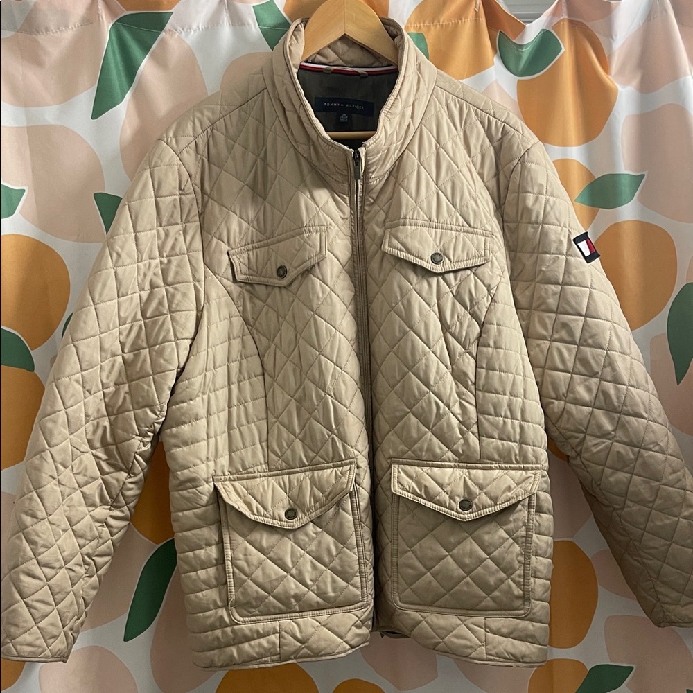 Tommy Hilfiger Beige Quilted Jacket